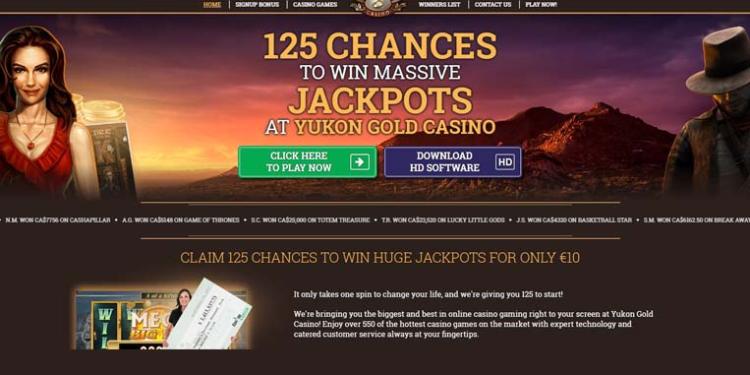 Yukon Gold Casino Slide 1