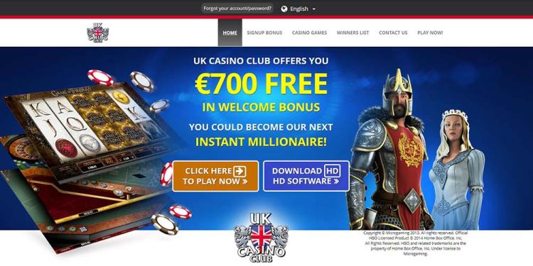 UK Casino Club Slide 1