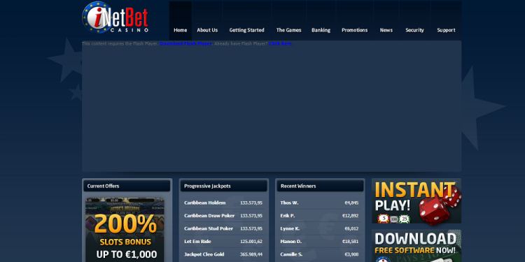 iNetBet.eu Casino Slide 1