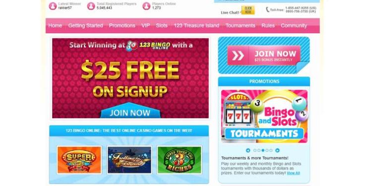 123Bingo Online Slide 1