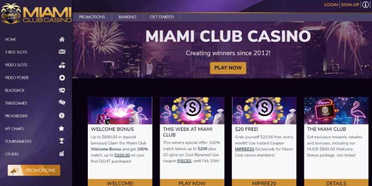 Miami Club Casino Slide 1