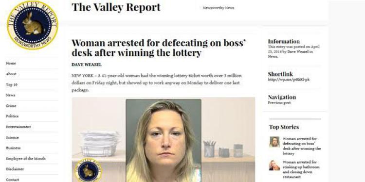 Lottery Winner Arrested for Defecating on Boss’s Desk is FAKE