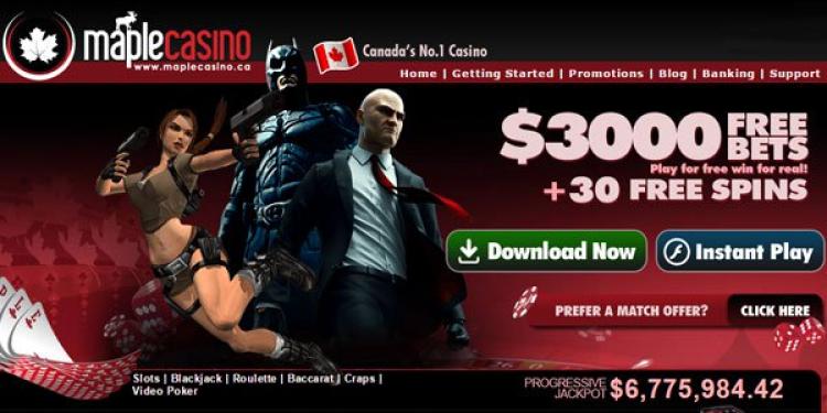 Maple Casino Player Bagged Canadian Online Casino Wins of €16K!