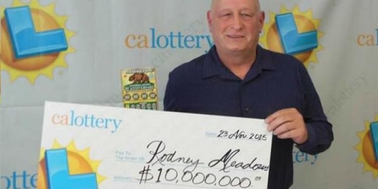 Californian Wins $10 Million Jackpot Off of a $1,000 Winning Lottery Ticket