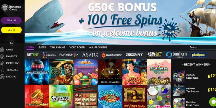 Bonanza Game Casino Welcome Bonus