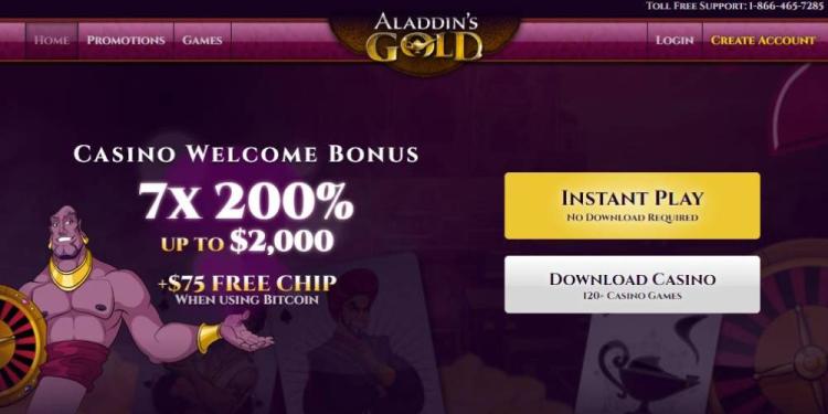 Aladdin’s Gold Casino Slide 1
