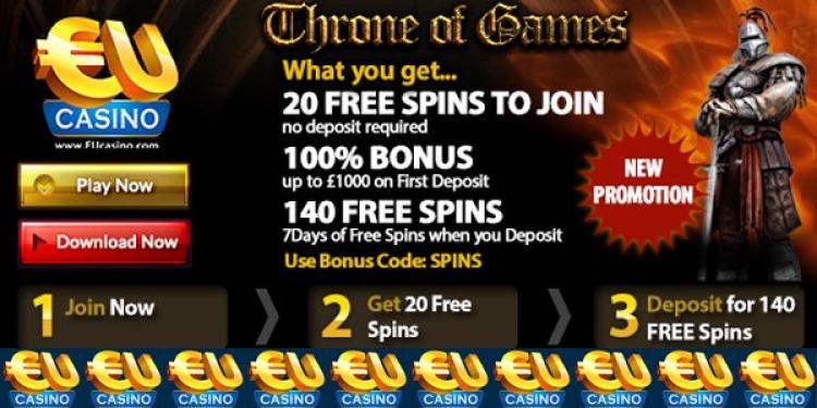 EUCasino Offers 160 Free Spins In Their Throne Of Games Promotion