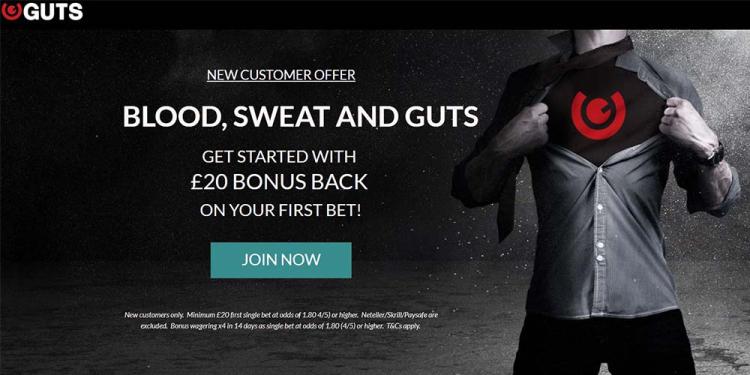 GUTS Sportsbook UK Welcome Bonus