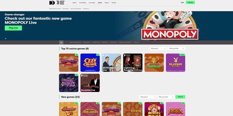 10Bet Casino Slide 1