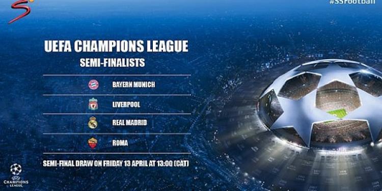 UCL SF Draw Results in Bayern v Real and Roma v Liverpool Matches