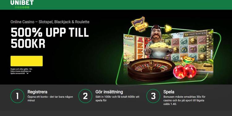 Unibet Casino Welcome Bonus for Sweden