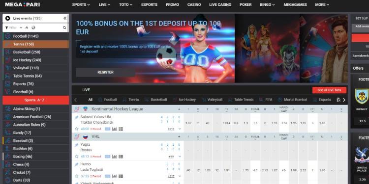 Megapari Sportsbook Slide 1