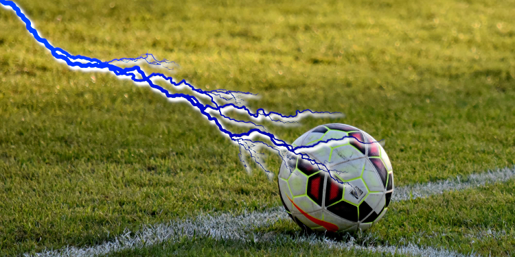 Football Player Hit by Lightning
