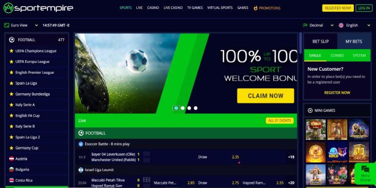 SportEmpire Sportsbook Slide 1