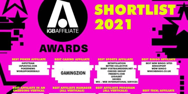 iGB Affiliate Awards 2021 – GamingZion on the Shortlist