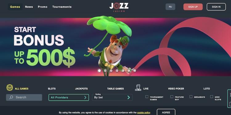 Jozz Casino Welcome Bonus: 100% up to $500