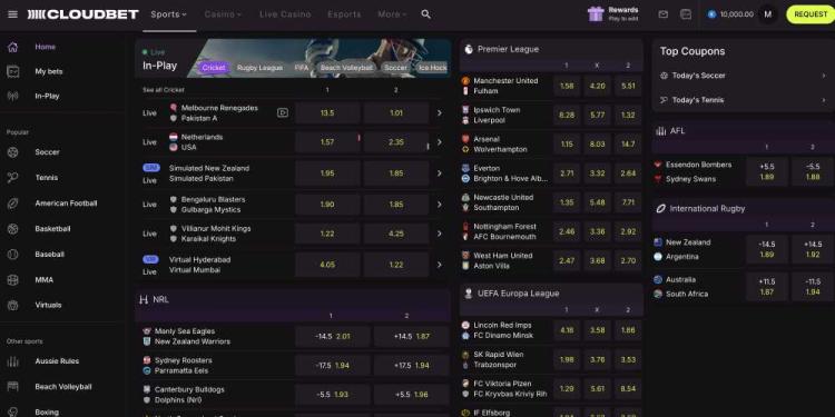 Cloudbet Sportsbook Slide 1