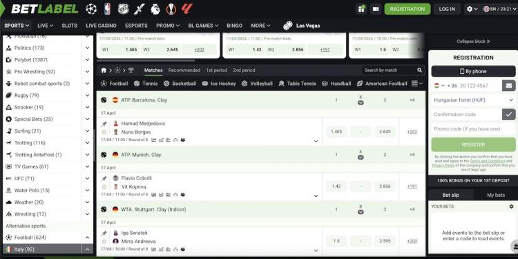 BetLabel Sportsbook Slide 1